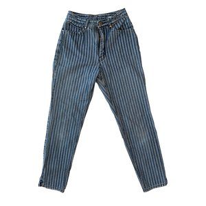 Vintage Striped High Rise Jeans